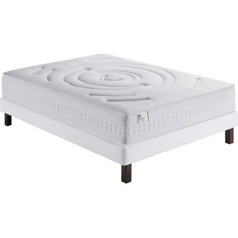 Matelas 100% ressorts et latex, accueil enveloppant - 140x190 cm - INFLUENCE-HYBRIDE (1/5)
