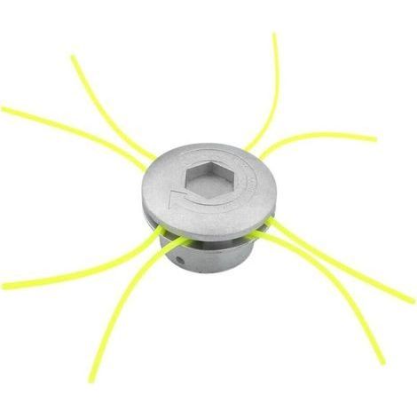 Tête de débroussailleuse aluminium 4 lignes – Double fil nylon solide – Résistance élevée avec faibles vibrations – Compatible tondeuses (1/5)