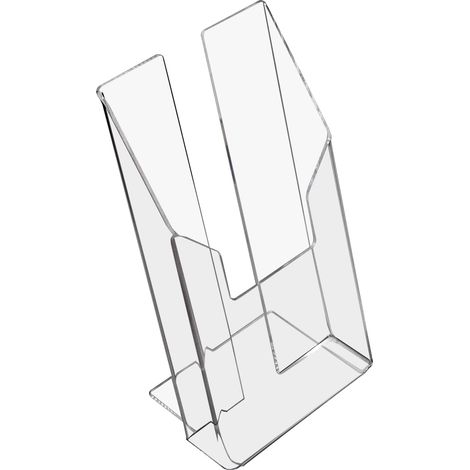 HMF 46960 Prospektständer, Prospekthalter DIN A6 Acryl, 11 x 19,5 x 9 cm (1/4)