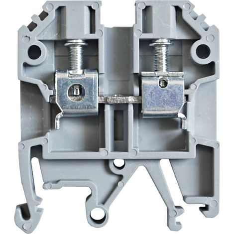 Durchgangsklemme Schraubanschluss 2 Anschlüsse 10mm² Querschnitt Grau (1/4)