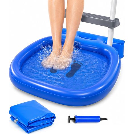Bassin de Bain Gonflable pour Pieds de Piscine, 58 x 52 x 9 cm (1/5)