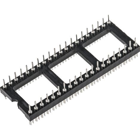 Embase pour CI 40 voies Entraxe de 2.54mm, Traversant, 1A