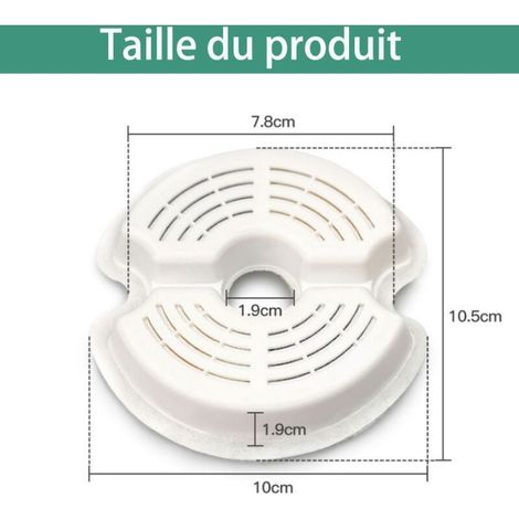 4er-Set Ersatzfilter für 2,5-Liter- und 2-Liter-Edelstahl-Katzenbrunnen – Ersatzfilter mit Harz und Aktivkohle – Geeignet für Katzen und Hunde (1/4)