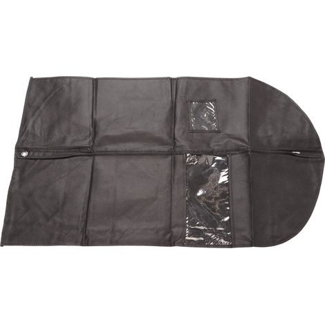 4er-Set Kleidersäcke, schwarz, aus Vliesstoff, staubdicht, atmungsaktiv, mit Sichtfenster, geeignet für Erwachsenenkleidung (1/5)