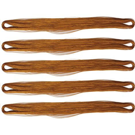Metallgarn, 5 Rollen, 100 Meter, metallisches Stickgarn mit Etikett, für die Herstellung von Armbändern und Schmuck, Bastelarbeiten, goldfarben (1/5)