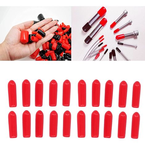 200 manchons de protection en caoutchouc pour tuyaux filetés externes en PVC, diamètre 2 mm (1/5)