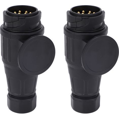 Adaptateur de Prise électrique de Remorque moulé par Injection de Cuivre en Plastique étanche de Prise Européenne à 13 Broches, pour Véhicules et Remorques Européens, Utilisation. (1/5)