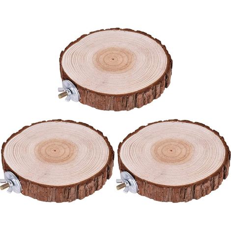 Ensemble de 3 supports pour perroquets, jouet accessoire, plateforme pour hamsters, station d'observation, support pour perchoir (1/5)