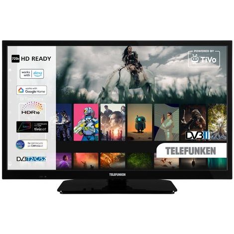 Telefunken TE24550B45I2ET 61 cm (24 pollici) Smart TV Wi-Fi Nero 220 cd/m²