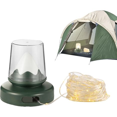 Lampe torche - Lumières de camping outdoor, guirlande de lampes de camp - Guirlande rétractable 10m rechargeable, résistante à l'eau, portable, pour tonnelles, fêtes et voyages (1/5)