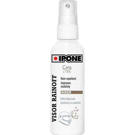 Ipone Visor Rainoff, spray repelente al agua de 100 ml para viseras de casco.