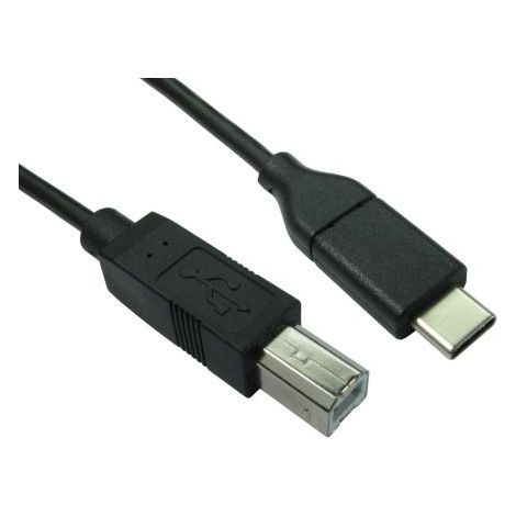 Câble USB RS PRO, USB B vers USB C, Noir, 1m ( Prix pour 1 )
