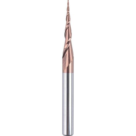 Fraise Conique en Carbure de Tungstène 6mm - Défonceuse avec Revêtement HSi 5,2 Degrés pour la Sculpture 2D et 3D dans le Travail du Bois (1/5)
