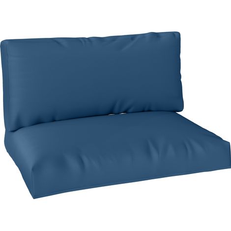 Two Piece Seat Pallet and Back Cushions - Navy Blue