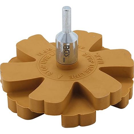 Roue disque gomme caoutchouc wave enleve autocollants elimine les adhesifs (1/3)