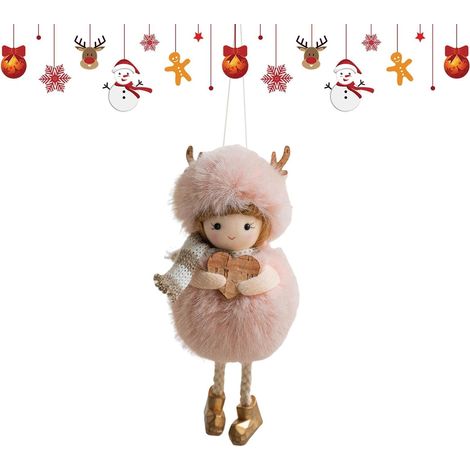 Niedliche Engel-Anhänger aus Holz mit Lichteffekten Kleines Deko-Geschenk für Männer und Frauen, Zuhause, Partys, Geburtstage, drinnen und draußen (1/5)