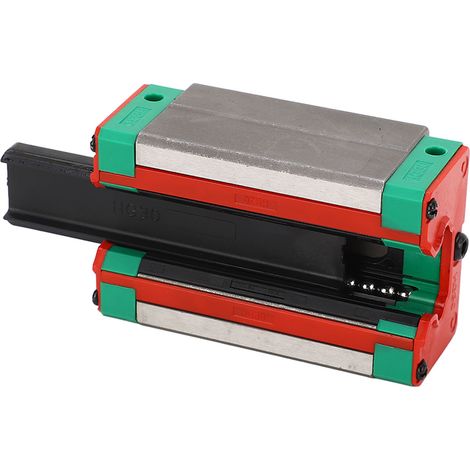 Glissière linéaire HGH30CA, bloc coulissant carré auto-centrant pour machine CNC, rail de guidage de précision, pièce d'usinage, mouvement linéaire fluide, compatible outils mécaniques. (1/5)