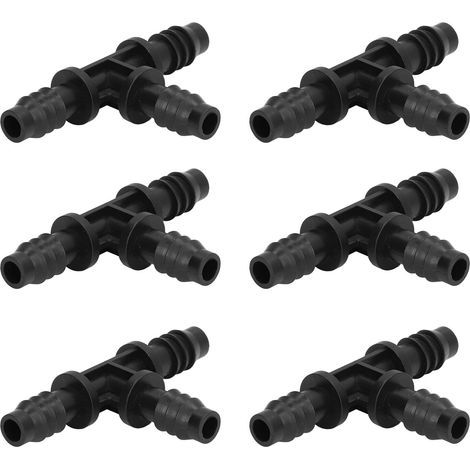40 raccords d'irrigation goutte à goutte avec embouts cannelés, pour tubes de 8/12 mm, pour jardin et pelouse. (1/5)