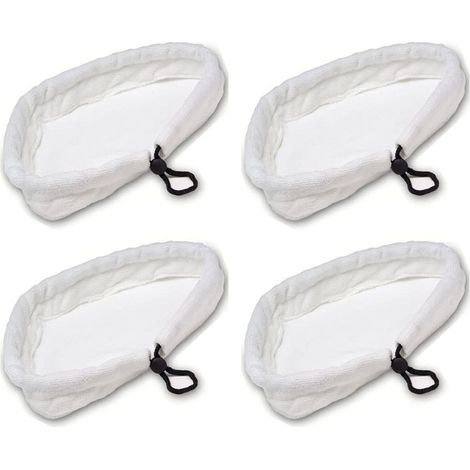 Set di quattro panni universali in microfibra per la pulizia, compatibili con altre scope a vapore, ricambi lavabili - 28 x 22 cm (1/5)