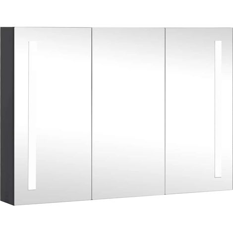Maison Exclusive - LED-Spiegelschrank fürs Bad 89x14x62 cm