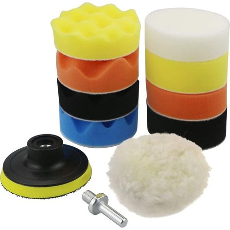 Polissage Voiture Éponge De Polissage Cirage pour Voiture Ponçage Polissage, Kit de Polissage Auto Tapis de Polissage/Éponge De Polissage Cirage pour Voiture Ponçage Polissage (3 Pouces) (1/5)