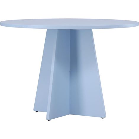Table à Manger Ronde "Bootcut" 110cm Bleu (1/5)