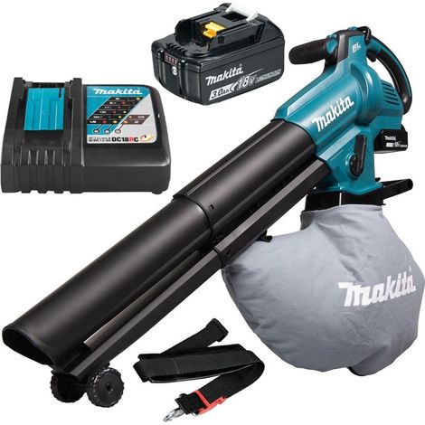 Makita DUB187F002 18V LXT Brushless Cordless Garden Leaf Blower Vacuum + 3ah (1/5)