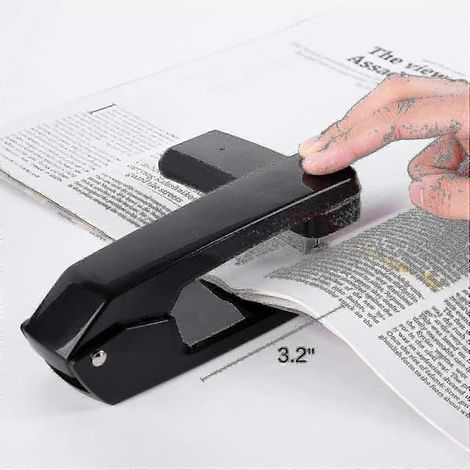 Agrafeuse à bras pivotant, capacité de 25 feuilles, table rotative à 360 degrés pour la reliure de brochures ou de livres (1/4)