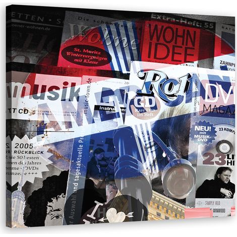 Tableau sur toile New York Collage Pop Art 50x50 (1/5)