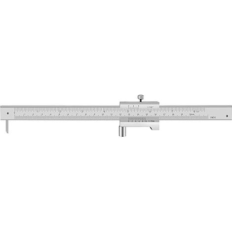 0-20cm Parallel Cross Vernier Vernier Caliper with 2 Tungsten Carbide Scriber Needles Stainless Steel Caliper Marking Gauge (1/5)