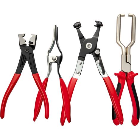 Trintion Hose Clamp Plier Set with Clic-R Ring Pliers Automotive Repair & Maintenance Hand Tools, Ergonomic Grip, Durable Metal & Plastic Construction for Hose Removal (1/5)