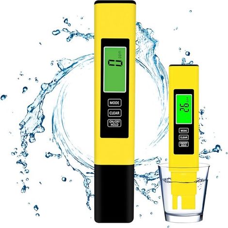Digitales Wasserqualitätsmessgerät EC Messgerät Wasseranalyse 3 in 1 Funktion 0 9990 ppm Schwarz (1/5)