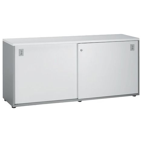 Bahut H 74 x L 160 cm couleur blanc - Practica - Maxiburo (1/2)