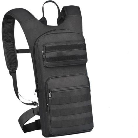 Waterproof cycling backpack with water bladder for women and men, ideal for jogging and fitness, black (1/5)