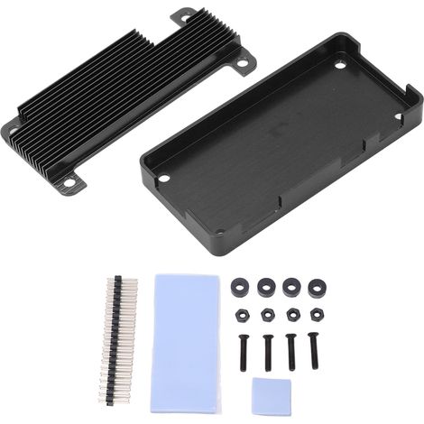Boîtier de protection en alliage d'aluminium pour Raspberry Pi, dissipateur thermique, coque de refroidissement (1/5)
