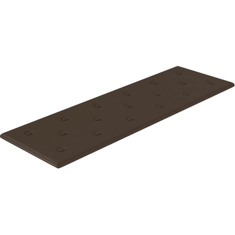 Tête de lit murale 12 pcs Marron 90 x 30 cm Simili cuir vidaXL