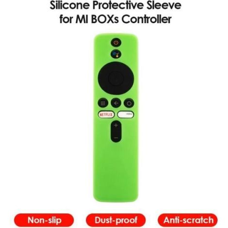 Housse Protection Silicone Pour Télécommande Xiaomi Mi TV Box S - Antichoc - Noir - 1 Pièce (1/4)