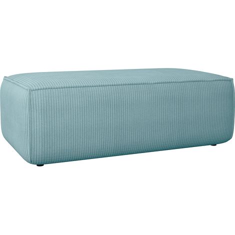 Pouf in Velluto a coste Turchese - AMELIA (1/3)
