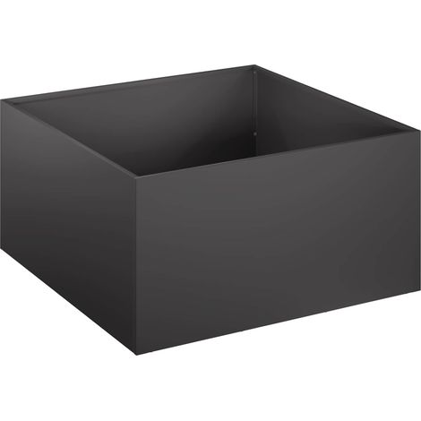 Macetero de Jardín Negro 60 x 60 x 30 cm Acero laminado en frío vidaXL