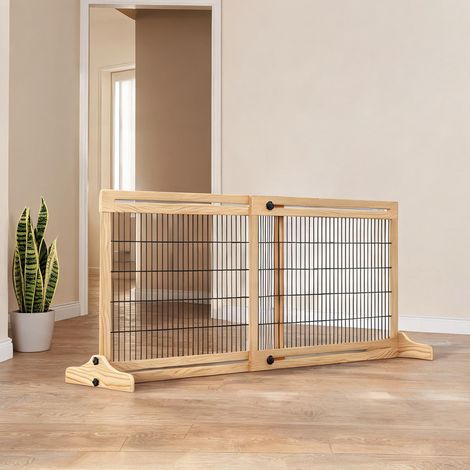 Barrière pour animaux réglable de 104 à 180 cm 180 x 36 x 69 cm (1/5)