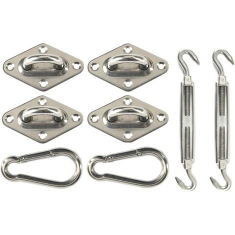 Kit di fissaggio livinoutdoor vela ombreggiante quadrata acciaio inox (1/2)