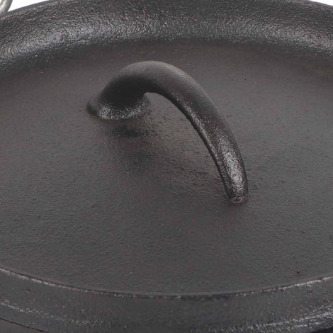 Marmite de 20 cm pour la cuisine en extérieur, en fonte, idéale pour le camping. (1/5)