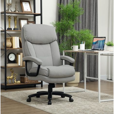 MEUBLIV Sedia da ufficio ergonomica alta grigio chiaro, 200 kg, reclinabile (1/5)
