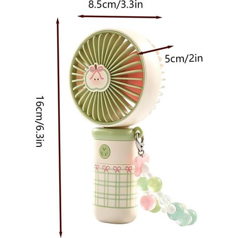 Ventilatore Portatile Mini – 3 Velocità Silenzioso, Ricarica USB-C – ABS Resistente, Design Moderno ed Elegante – Ideale per Ufficio, Casa e Viaggi (1/4)