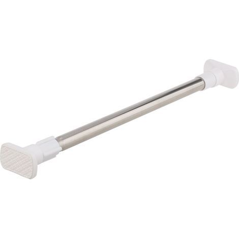 Barre de douche télescopique, tringle de longueur moyenne en acier inoxydable, sans trous, tringles à rideaux, rails de placard, tringles à rideaux de douche modernes (50-80 cm) (1/4)