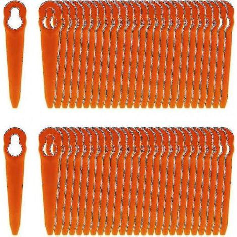 100 lames compatibles Stihl Polycut 2-2 et 3-2, lames de tondeuse à gazon L90 à corps large en plastique ABS, lames colorées (1/2)
