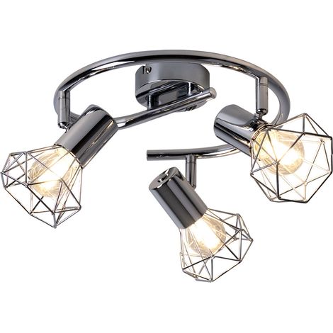 Plafonnier à intensité variable spot cocarde lampe à télécommande dans un ensemble comprenant des lampes à LED RVB (1/5)