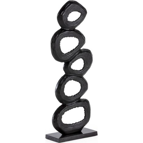 Sculpture tendance bronze noirâtre élégante - Bronze noir mat