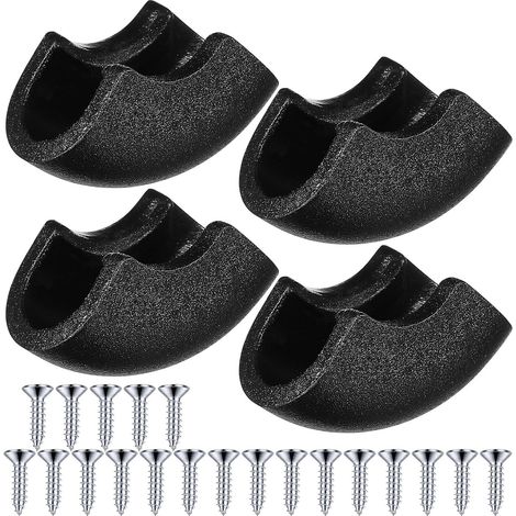 Housses de protection pour pieds table, lot 4, noires (1/5)