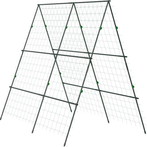 TAISHENGDA-Treillis réglable, support pour plantes grimpantes, treillis pour plantes, espalier, structure pour plantes avec filet pour jardin, cadre en acier vert, 180 x 100 x 180 cm (1/5)